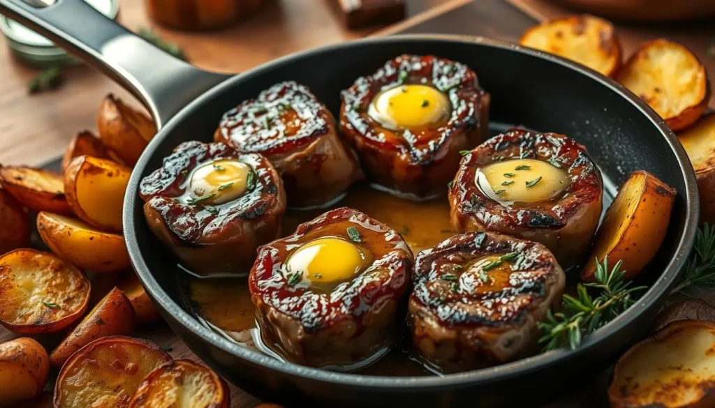 Garlic Butter Steak Bites and Potatoes