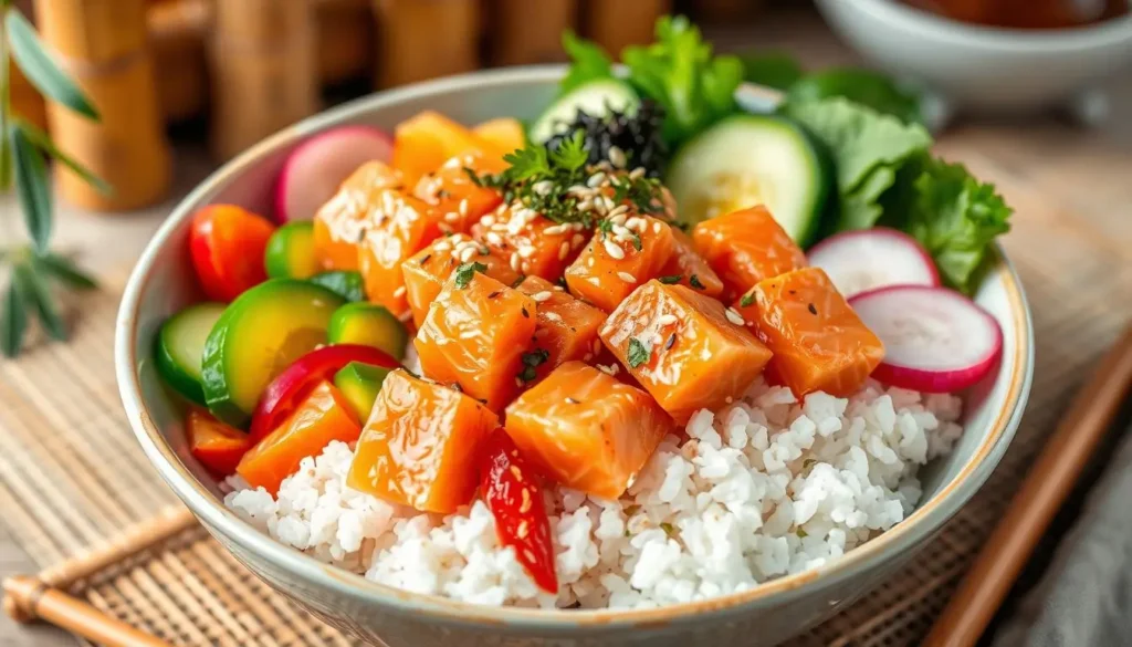 Healthy Salmon Poke Bowl