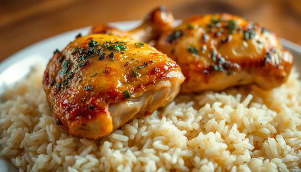 baked chicken and rice