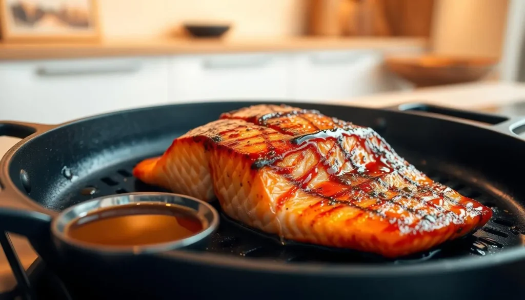 grilled salmon with bbq sauce