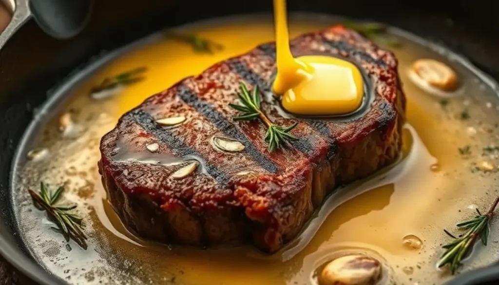 butter basted steak